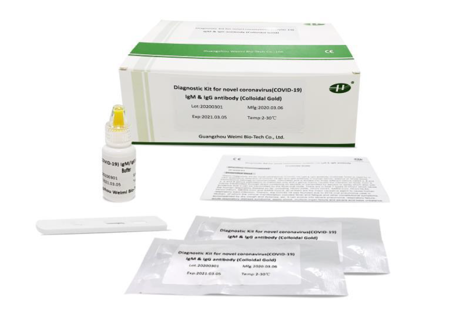 Kit de Diagnóstico Coronavirus (COVID-19) IgM & IgG (Oro Coloidal)